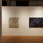 "Bone structure" (l) and "The Universe, the brain, the net", (r) featured in Mere Bodies or Something More? exhibition at Red Head Gallery, August 2018